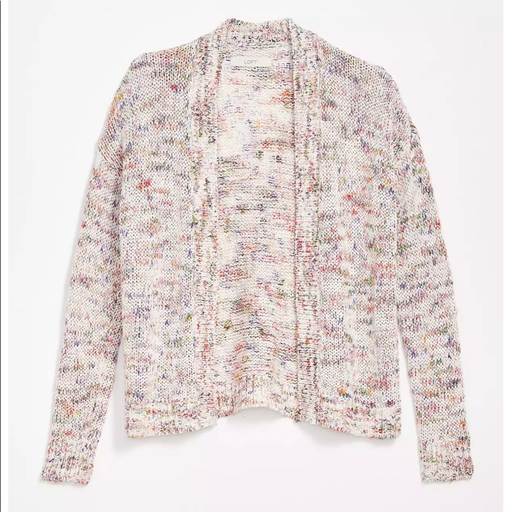 Loft marled open front cardigan